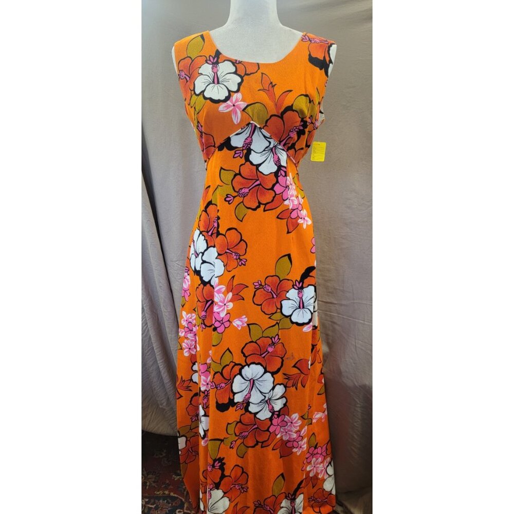 VINTAGE 1960'S/ 1970'S HAWAIIAN MOD DRESS/MUUMUU vintage size 14